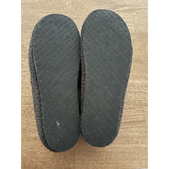 Bombas Sunday Slippers Men’s Size 13 Black Gray Sherpa House Shoes EUC main image 4
